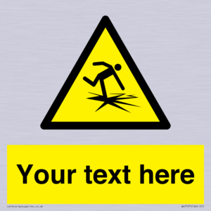 Custom warning thin ice